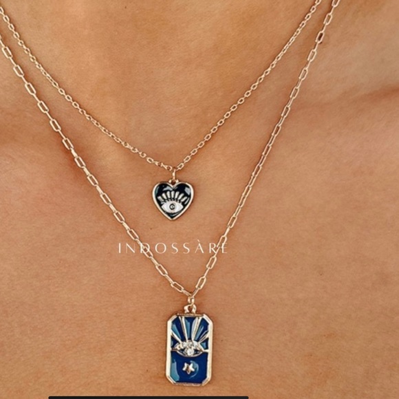 Evil Eye 🧿 Tarot Card Layered Necklace 💫 - Picture 3 of 12